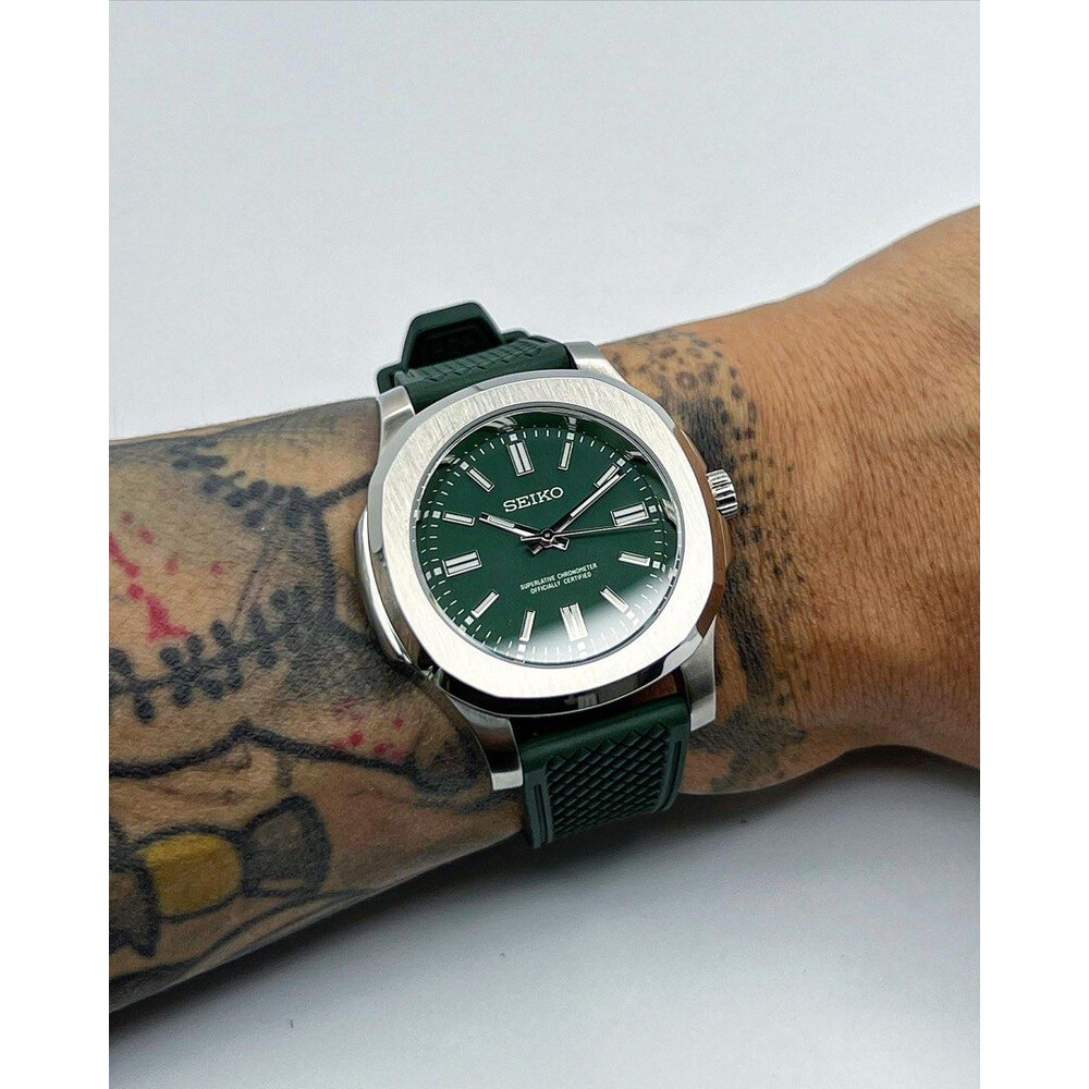 Custom Seiko Mod • Green Nautilus Oyster Perpetual • 42mm